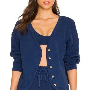 DONNI. Ribbed Bralette - Women’s Size S - Navy Blue